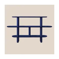 bibliothèque en bois de frêne bleu azuré 100 x 140 x 40 cm riou - margaux keller coll
