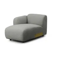 module méridienne accoudoir gauche gris swell modular sofa 400 - normann copenhagen