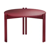 table basse ronde en pin rouge 60x40cm sticks - karup design