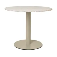 table à manger ronde en marbre cachemire 90x72cm mineral - ferm living