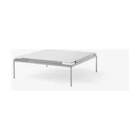 table d'appoint en marbre bianco carrera et structure chrome foncé 34x100 cm sett ln1