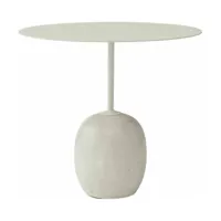 table d'appoint en marbre blanc lato ln9 - &tradition