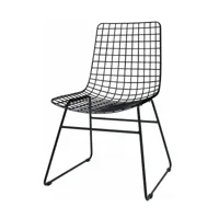 chaise design en métal noir wire - hkliving