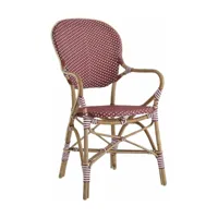 fauteuil bistrot rouge isabelle - sika design