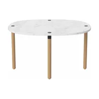 table basse en marbre blanc haute tuk - bolia