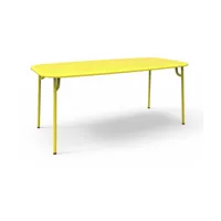 table de jardin rectangulaire jaune 180 cm week-end - petite friture