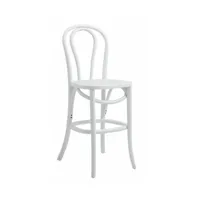 chaise de bar en bois blanc 64 cm bistro - nordal