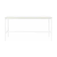 table haute en contreplaqué stratifié blanche 85 x 190 x 95 cm base - muuto