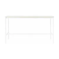 table haute en contreplaqué stratifié blanche 85 x 190 x 105 cm base - muuto