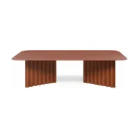 table basse en acier terracotta large plec - rs barcelona