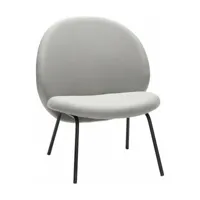 fauteuil lounge en tissu gris - hübsch