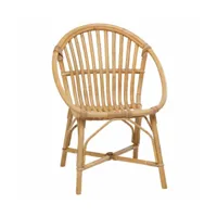fauteuil en rotin naturel bruno - kok