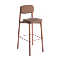 chaise de bar rouge brique 75 cm residence - kann design