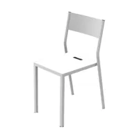 2 chaises en aluminium blanc take - matière grise