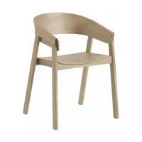 chaise avec accoudoirs en chêne naturel cover - muuto