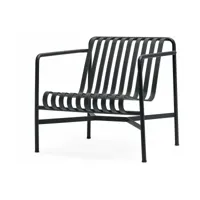 fauteuil de jardin lounge en métal anthracite palissade - hay