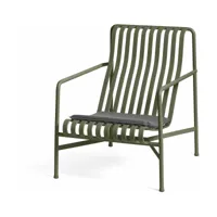 grand fauteuil de jardin lounge en métal olive palissade - hay
