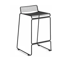 chaise de bar en métal noir 65 cm hee - hay