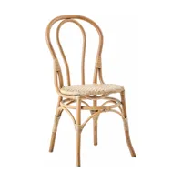 2 chaises de bistrot rotin naturel lulu - sika design