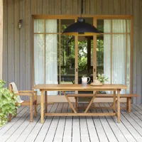 alba - table de jardin en bois d'acacia massif 6 pers.