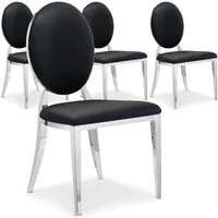 lot de 4 chaises sofia baroque noir