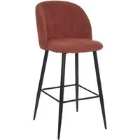 chaise bar céleste terracota avec pied noir