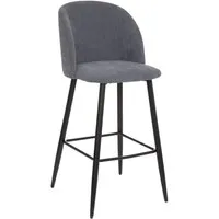 chaise bar céleste gris avec pied noir