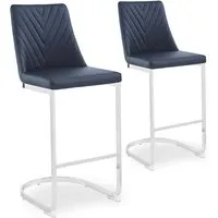 lot de 2 chaises de bar design mistigri simili noir