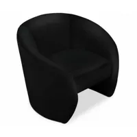 fauteuil arrondi en simili noir