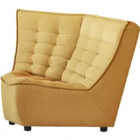 canapé d'angle assise en tissu columbo jaune