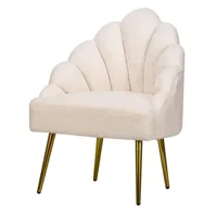 fauteuil de salon design en tissu blanc