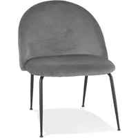 fauteuil lounge 'mermaid' en velours gris clair et pieds en métal noir