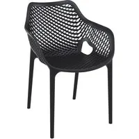 chaise de jardin / terrasse 'sister' noire en matière plastique