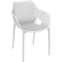 chaise de jardin / terrasse 'sister' blanche en matière plastique