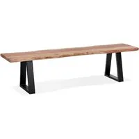 banc style industriel 'rafa bench' en bois massif et métal - 180 cm