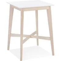 table haute 'gallina' en bois blanc et finition naturelle