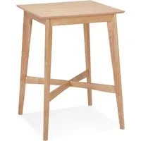table haute 'gallina' en bois finition naturelle