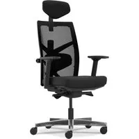 fauteuil de bureau ergonomique 'impero' en tissu noir