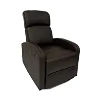 astan hogar fauteuil relax avec système d’inclinaison manuel, revêtement simili cuir pu anti-craquellement, modèle premium ah-ar30600ch