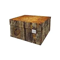 dutch design brand boîte de rangement avec couvercle – boîtes souvenir – certifié fsc recyclable boîte de rangement en carton (dimensions : 38,9 x 31,8 x 21,1 cm) (coffre d'arbre)
