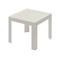 grosfillex 53001004 miami table, blanc, 40 x 40 cm