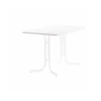 sieger 133/w table de jardin acier blanc 115 x 70 x 72 cm