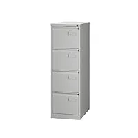 bisley light armoire de rangement à suspendre à une étagère, format a4, 4 hr, 100% tiroir coulissant, métal, 645, gris clair, 62,2 x 41,3 x 132,1 cm, acier allié