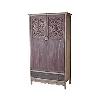 vintage en bois sculptÉ style belle armoire asia
