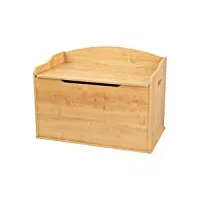 kidkraft coffre à jouets austin en bois naturel, boîte de rangement avec couvercle, meuble de rangement, meubles de chambre d'enfant, 14953