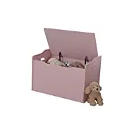 kidkraft coffre à jouets austin rose en bois, boîte de rangement avec couvercle, meuble de rangement, meubles de chambre d'enfant, 14957