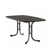 sieger 253/g table de jardin ovale acier fer gris 150 x 90 x 72 cm