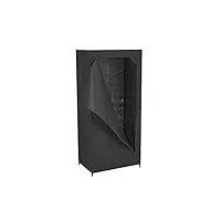ose armoire de rangement dressing 1 porte - noir - 150 cm