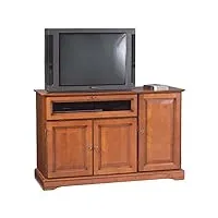 générique meuble tv hifi grand ecran plaqué merisier, bois, 46,5x120,5x77 cm