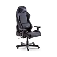 robas lund dx racer 3 chaise gaming l'original, siège de bureau, avec fonction basculant gamer pc tournable et réglable en hauteur fauteuil de direction ergonomique, noir